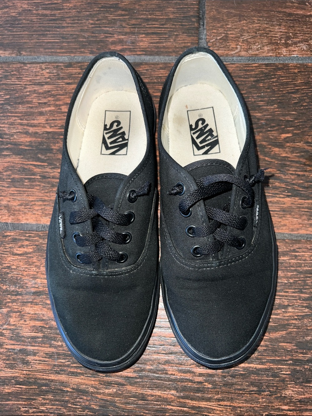 Vans Kids Black Canvas Lace-Up Sneakers